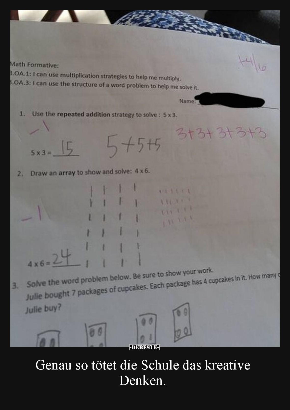 Genau so tötet die Schule das kreative Denken.