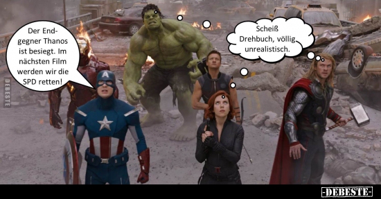 Der Endgegner Thanos ist besiegt. Im nächsten Film werden.. - Lustige Bilder | DEBESTE.de