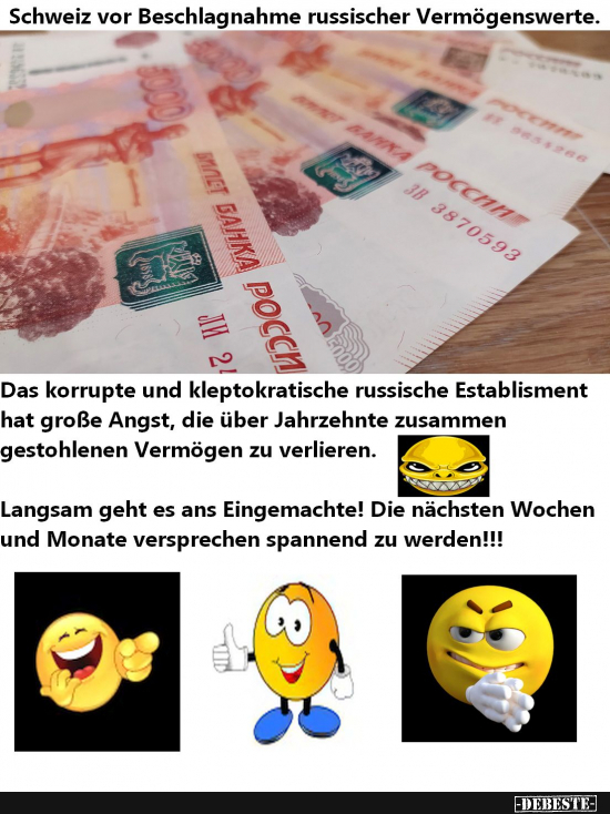 Putin und der Verlust der russischen Vermögen - Lustige Bilder | DEBESTE.de