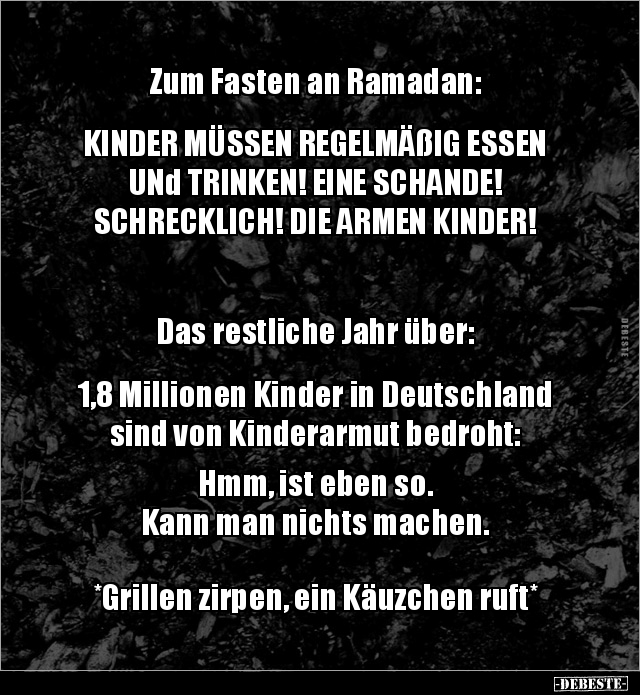 Zum Fasten an Ramadan:  KINDER MÜSSEN REGELMÄßIG ESSEN.. - Lustige Bilder | DEBESTE.de