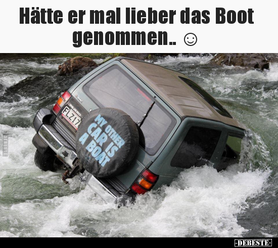 Hätte er mal lieber das Boot genommen.. ☺.. - Lustige Bilder | DEBESTE.de