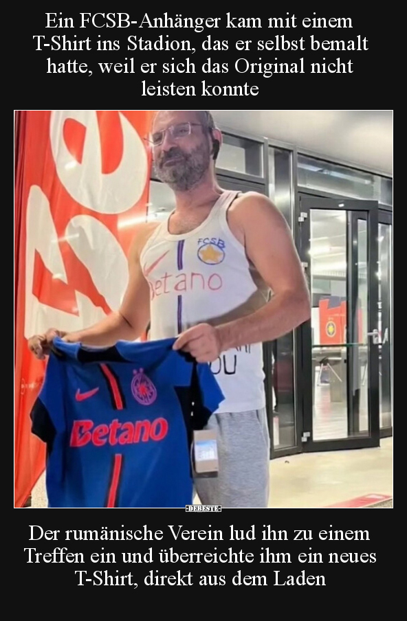 Ein FCSB-Anhänger kam mit einem T-Shirt ins Stadion, das.. - Lustige Bilder | DEBESTE.de