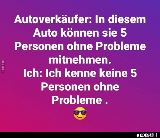 Autoverkäufer: In diesem Auto können sie 5 Personen ohne.. - Lustige Bilder | DEBESTE.de