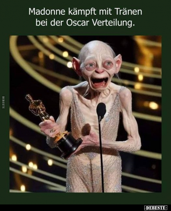 Madonne kämpft mit Tränen bei der Oscar Verteilung... - Lustige Bilder | DEBESTE.de