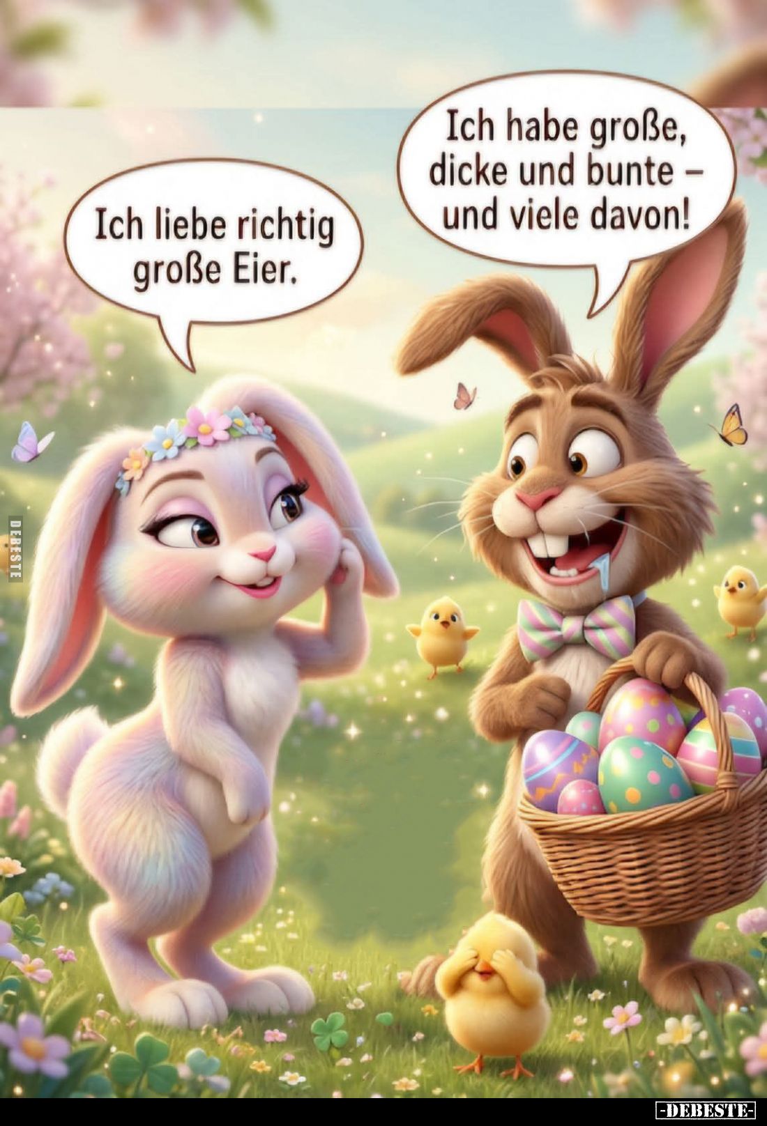 Ich liebe richtig große Eier. - Ich habe große, dicke und bunte -und viele davon!
