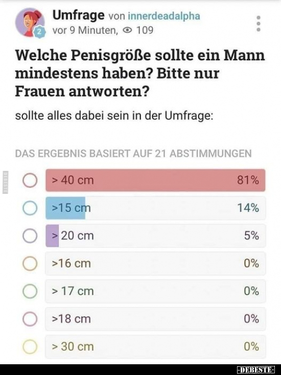 Welche Penisgröße sollte ein Mann mindestens haben?.. - Lustige Bilder | DEBESTE.de