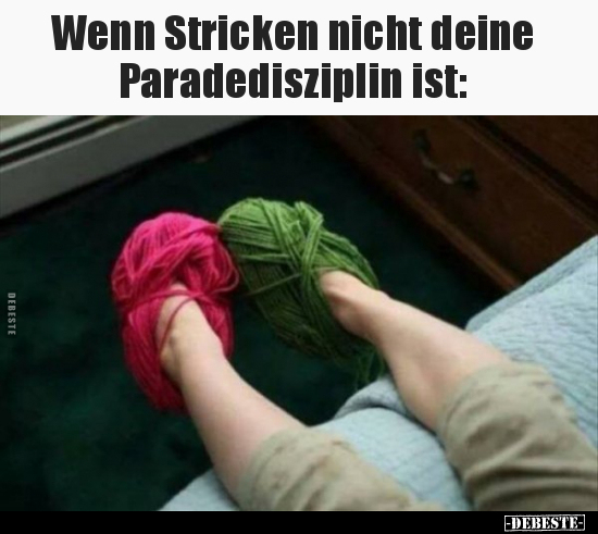 Wenn Stricken nicht deine Paradedisziplin ist.. - Lustige Bilder | DEBESTE.de