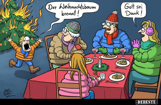Der Weihnachtsbaum brennt!.. - Lustige Bilder | DEBESTE.de