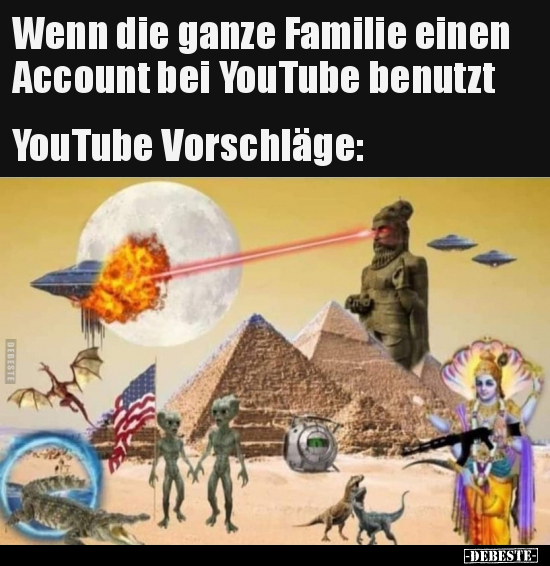 Wenn die ganze Familie einen Account bei YouTube.. - Lustige Bilder | DEBESTE.de