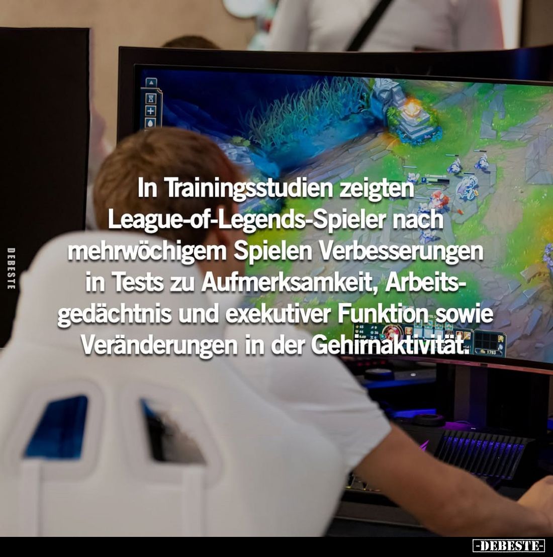 In Trainingsstudien zeigten League-of-Legends-Spieler nach mehrwöchigem Spielen Verbesserungen in Tests zu Aufmerksamkeit, Ar...