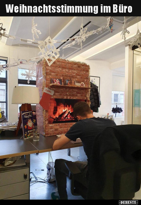 Weihnachtsstimmung im Büro..
