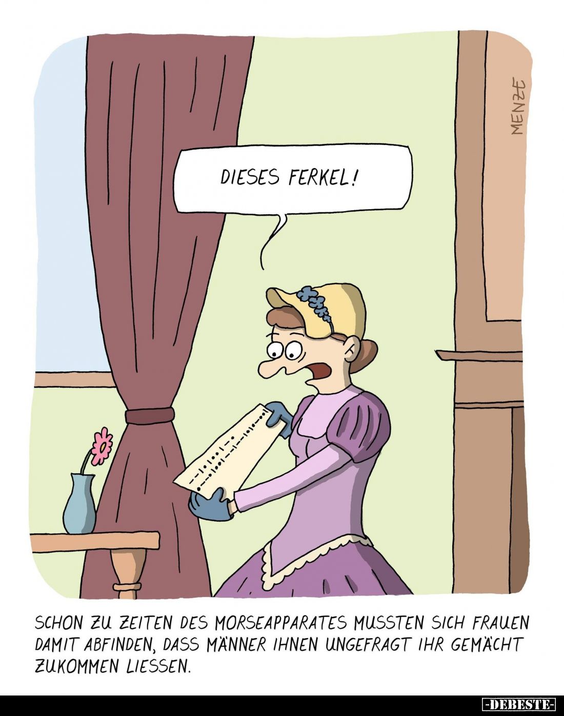 Schon zu Zeiten des Morseapparates mussten sich Frauen damit abfinden, dass Männer ihnen ungefragt ihr gemacht zukommen ließe...