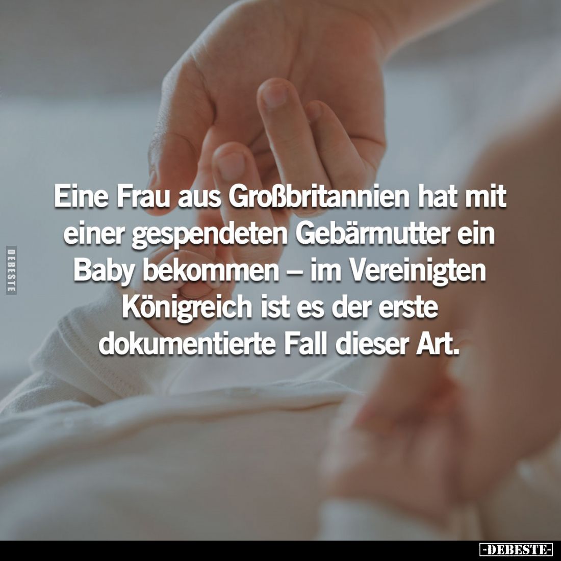 Eine Frau aus Großbritannien hat mit einer gespendeten Gebärmutter ein Baby bekommen - im Vereinigten Königreich ist es der e...