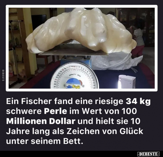 Ein Fischer fand eine riesige 34 kg schwere Perle im Wert.. - Lustige Bilder | DEBESTE.de