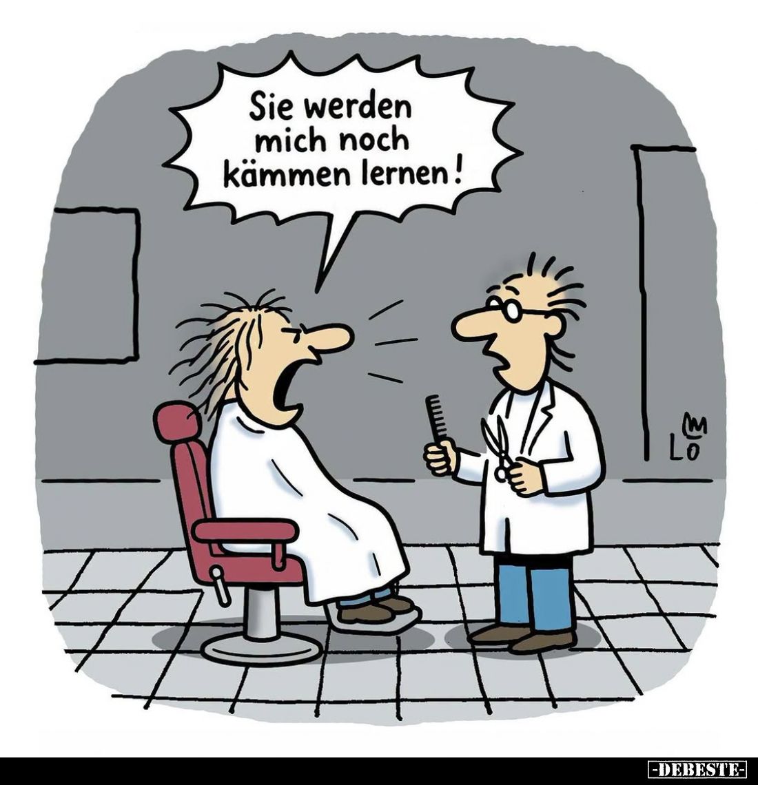 Sie werden mich noch kämmen lernen!