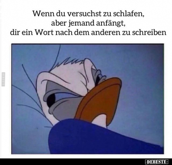 Wenn du versuchst zu schlafen, aber jemand anfängt, dir ein.. - Lustige Bilder | DEBESTE.de