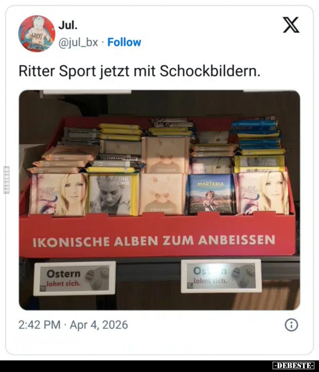 Ritter Sport jetzt mit Schockbildern... - Lustige Bilder | DEBESTE.de