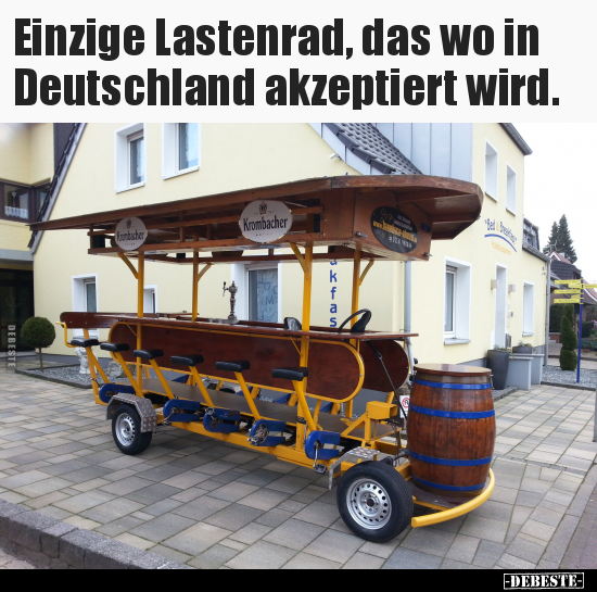 Einzige Lastenrad, das wo in Deutschland akzeptiert.. - Lustige Bilder | DEBESTE.de