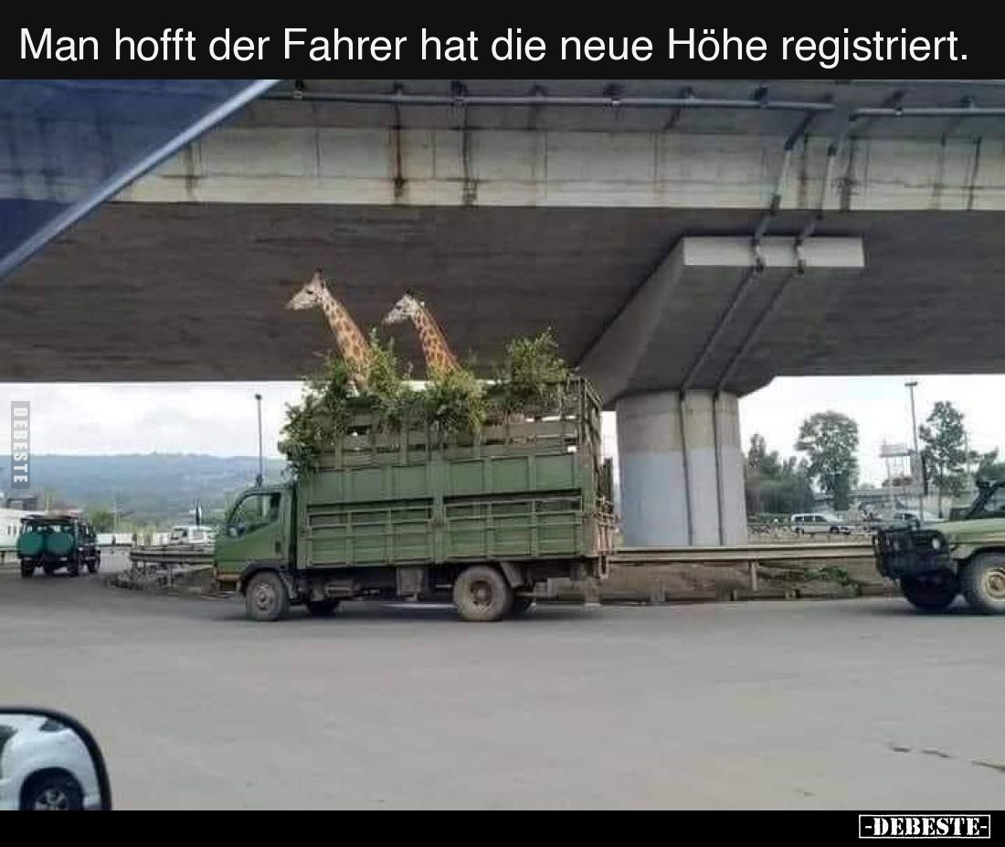 Man hofft der Fahrer hat die neue Höhe registriert...