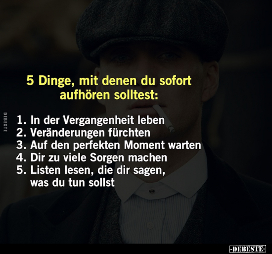 5 Dinge, mit denen du sofort aufhören solltest.. - Lustige Bilder | DEBESTE.de