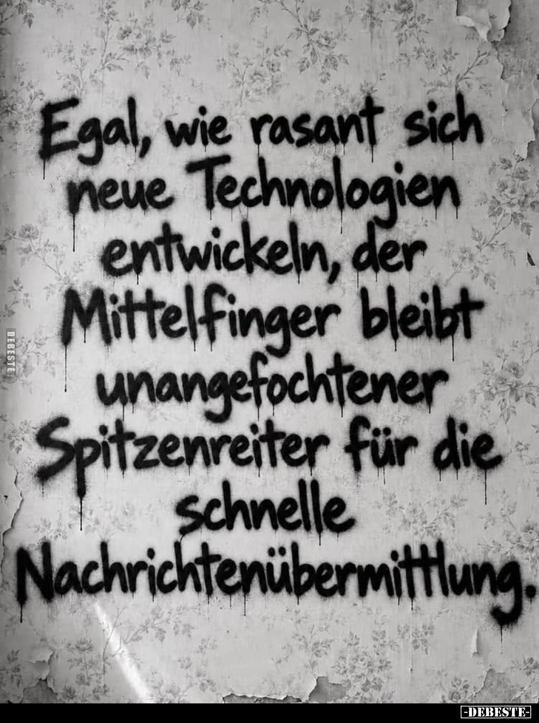 Egal, wie rasant sich neue Technologien entwickeln, der Mittelfinger bleibt unangefochtener Spitzenreiter für die schnelle Na...