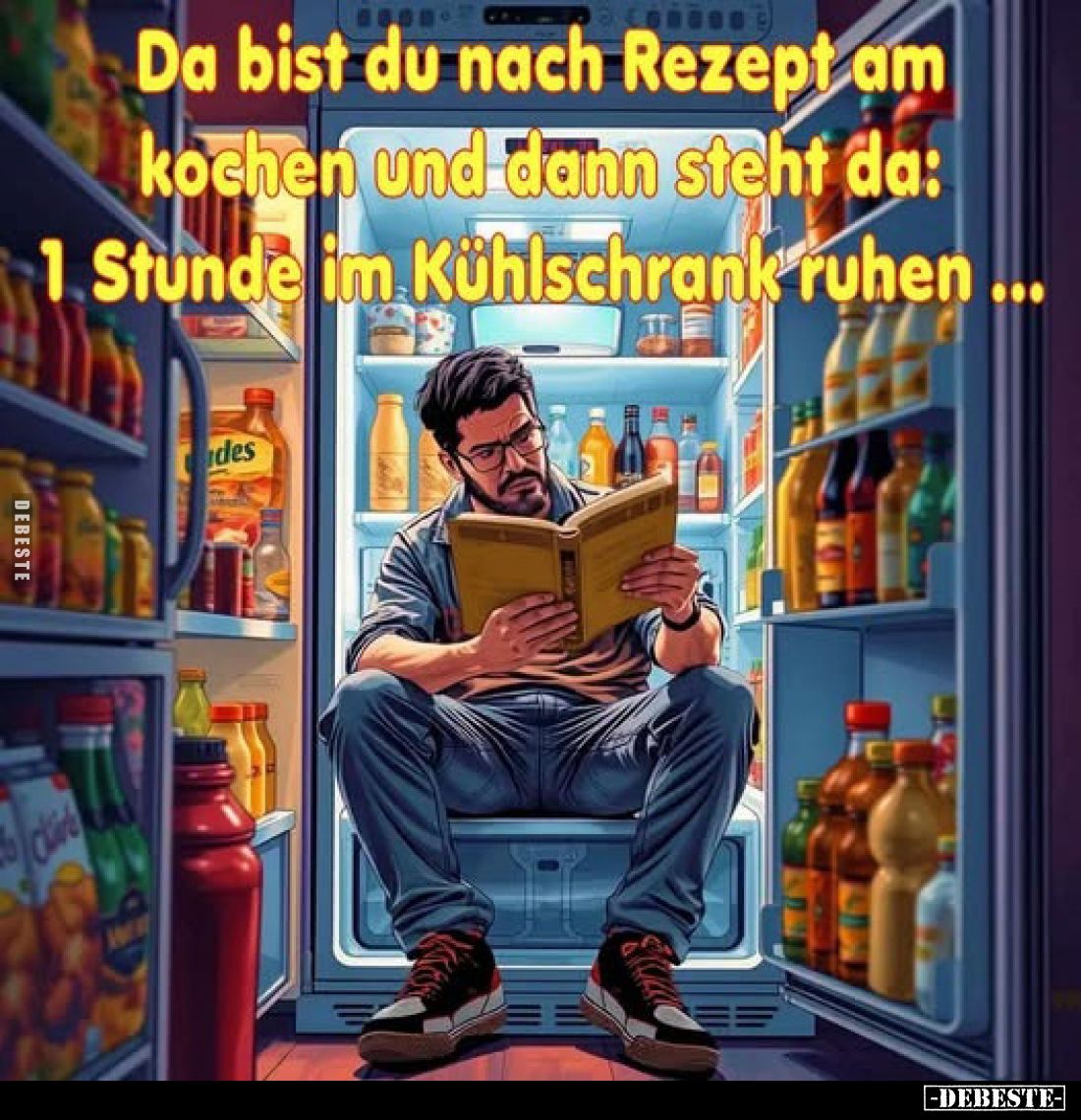 Da bist du nach Rezept am kochen und dann steht da: 1 Stunde im Kühlschrank ruhen..
