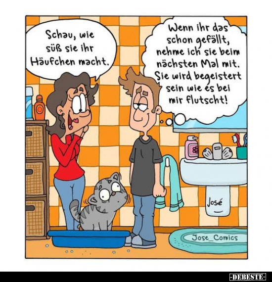 Schau, wie süß sie ihr Häufchen macht... - Lustige Bilder | DEBESTE.de