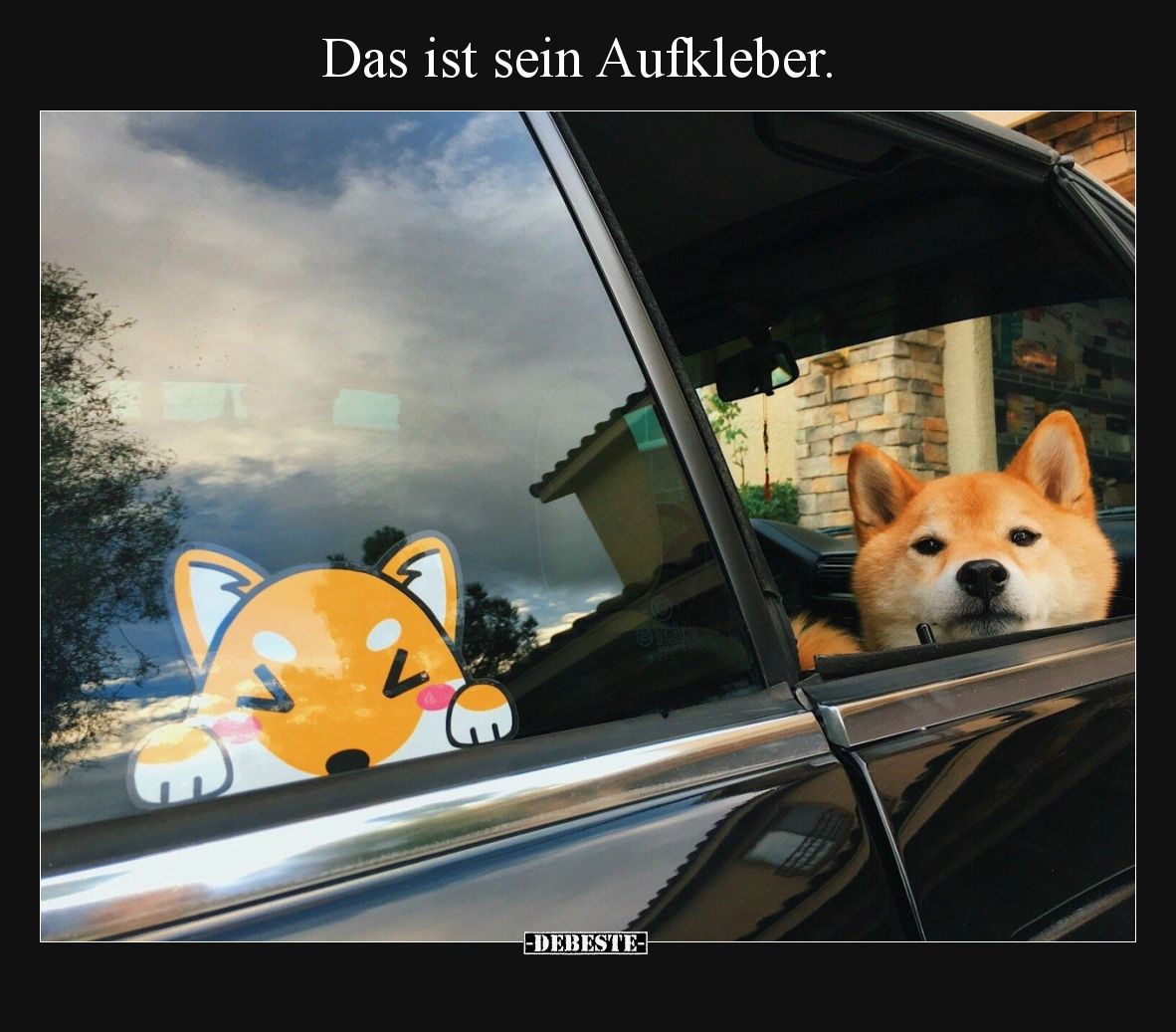 Das ist sein Aufkleber.