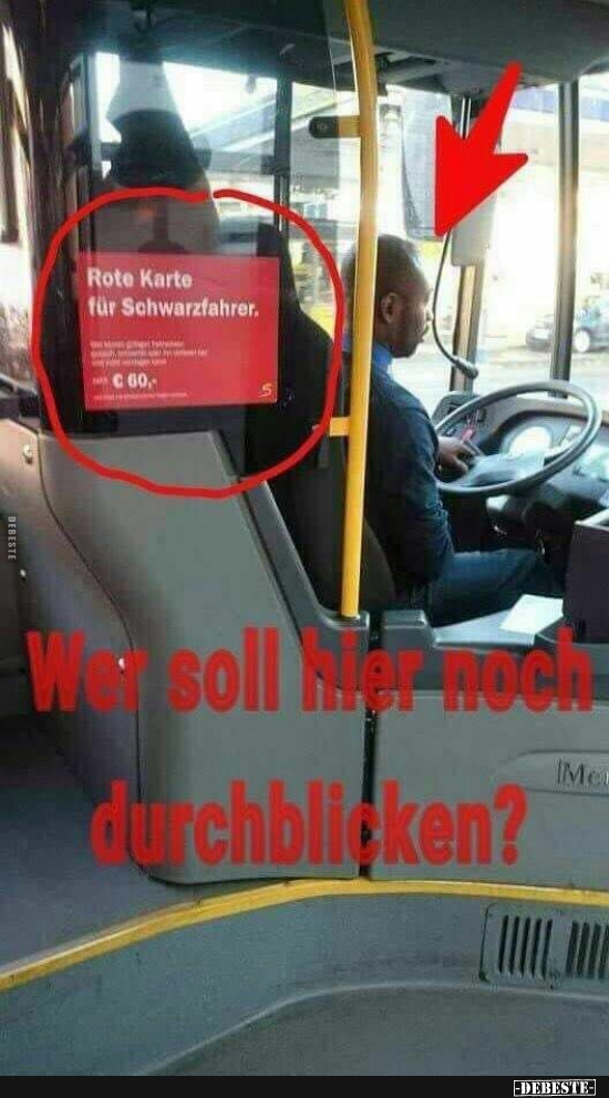 Rote Karte für Schwarzfahrer.. - Lustige Bilder | DEBESTE.de