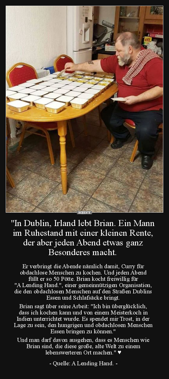 "In Dublin, Irland lebt Brian. Ein Mann im Ruhestand mit.." - Lustige Bilder | DEBESTE.de