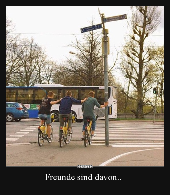 Freunde sind davon..