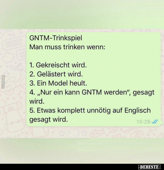 GNTM-Trinkspiel.. - Lustige Bilder | DEBESTE.de