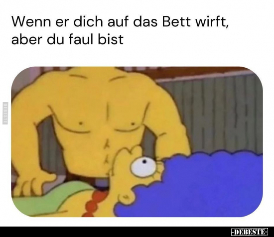 Wenn, Bett, Faul