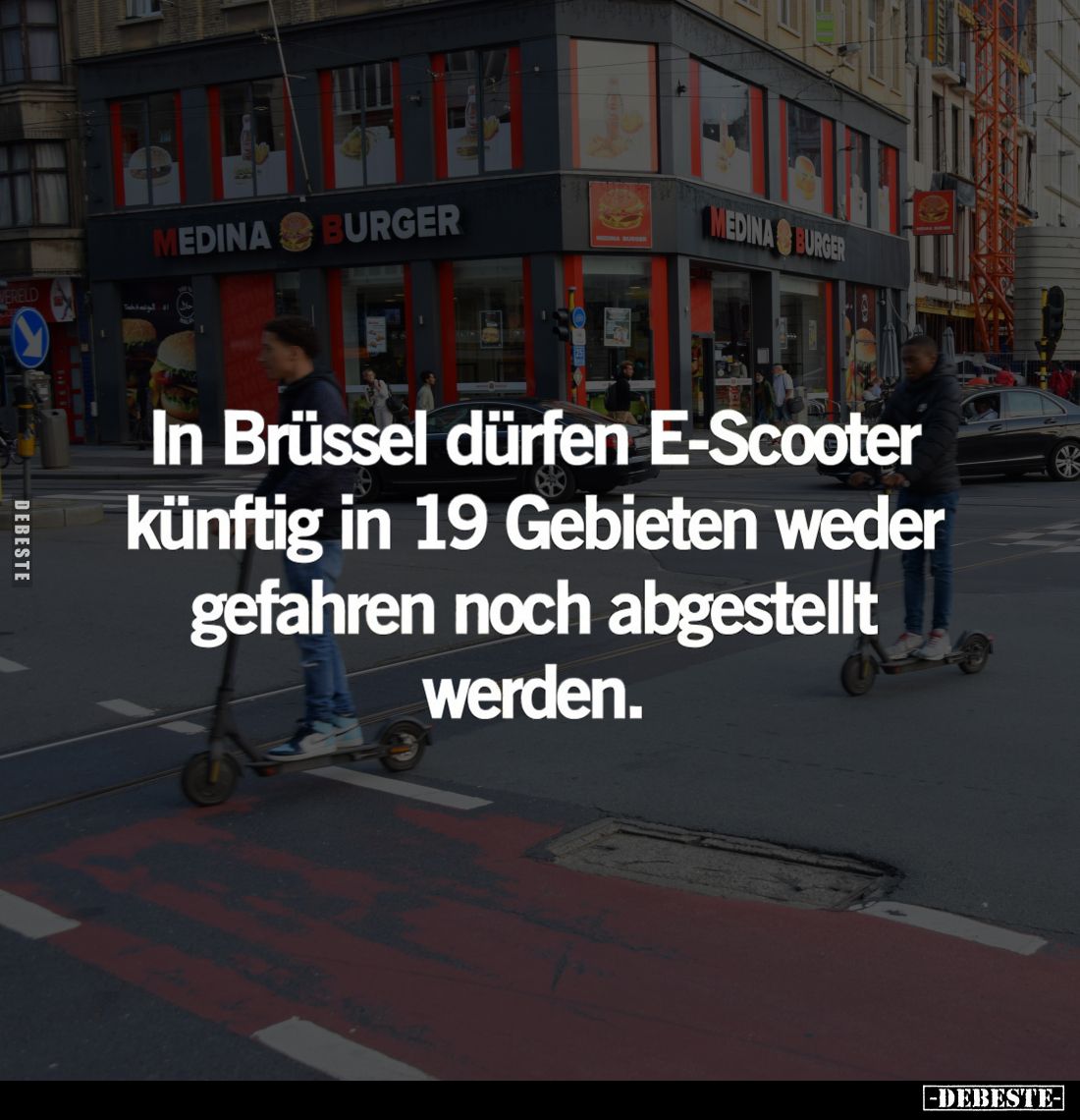 In Brüssel dürfen E-Scooter künftig in 19 Gebieten weder gefahren noch abgestellt werden.