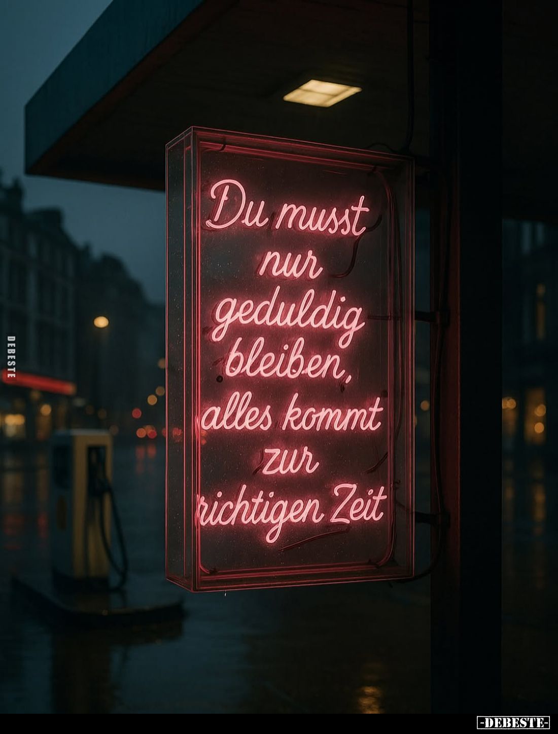 Du musst nur geduldig bleiben, alles kommt zur richtigen Zeit.