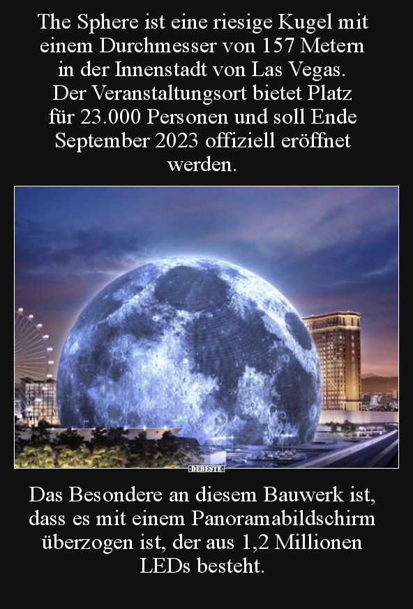 The Sphere ist eine riesige Kugel mit einem Durchmesser von.. - Lustige Bilder | DEBESTE.de