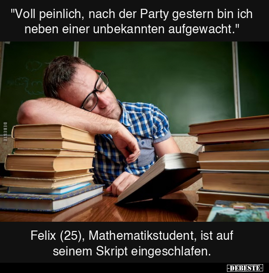 "Voll peinlich, nach der Party gestern bin ich neben.." - Lustige Bilder | DEBESTE.de