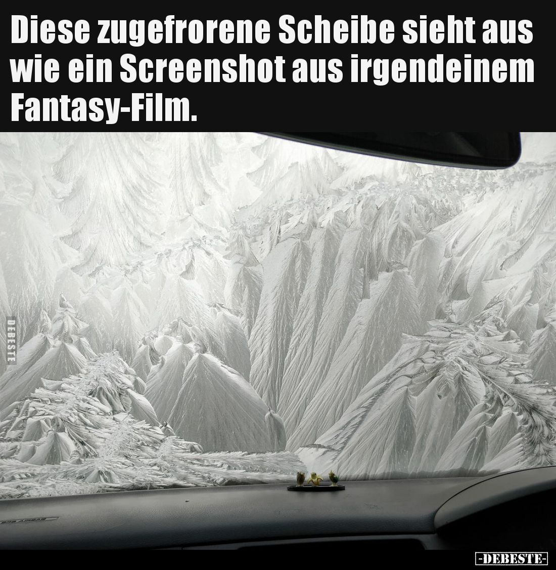 Diese zugefrorene Scheibe sieht aus wie ein Screenshot aus irgendeinem Fantasy-Film.