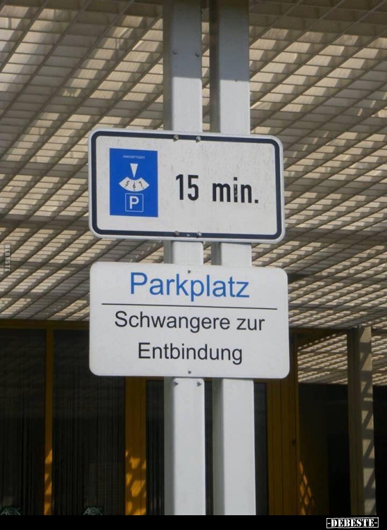 Parkplatz - Schwangere zur Entbindung.. - Lustige Bilder | DEBESTE.de