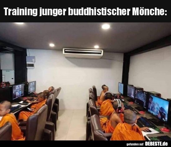 Training junger buddhistischer Mönche.. - Lustige Bilder | DEBESTE.de