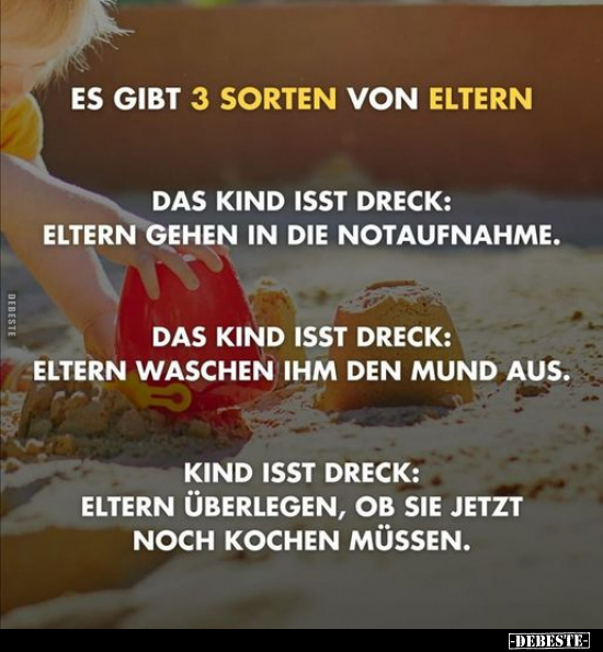 Es gibt 3 Sorten von Eltern..