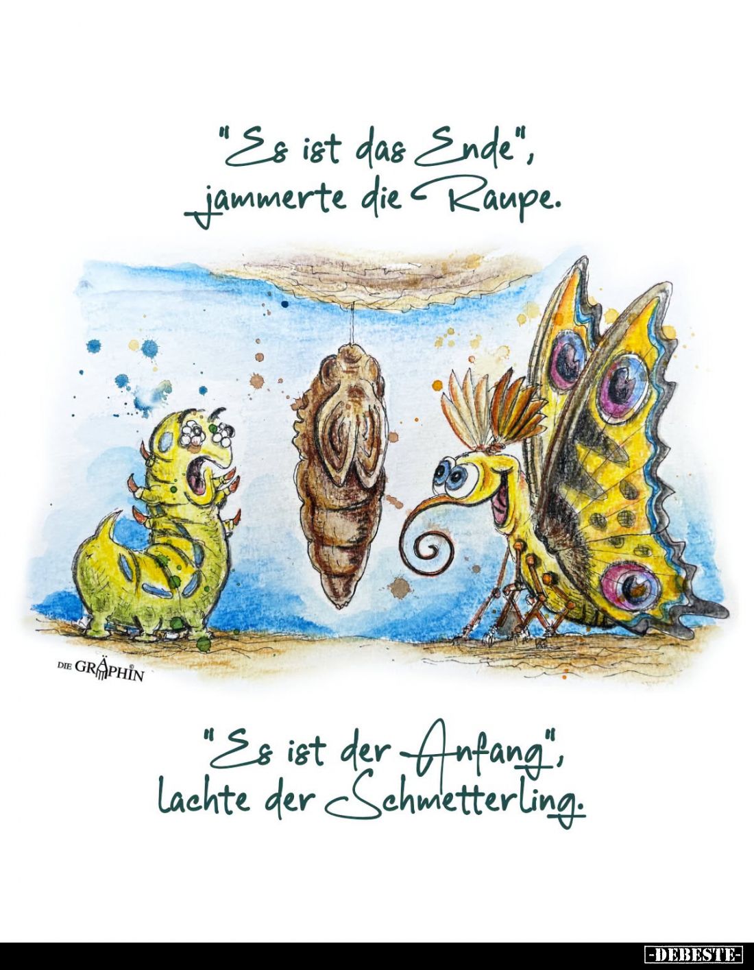 "Es ist das Ende", jammerte die Raupe.. - Lustige Bilder | DEBESTE.de