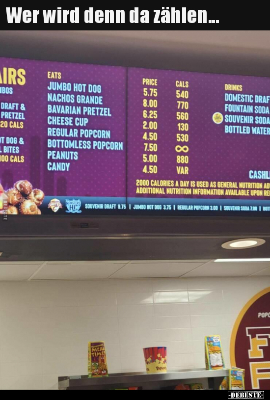 Wer wird denn da zählen...