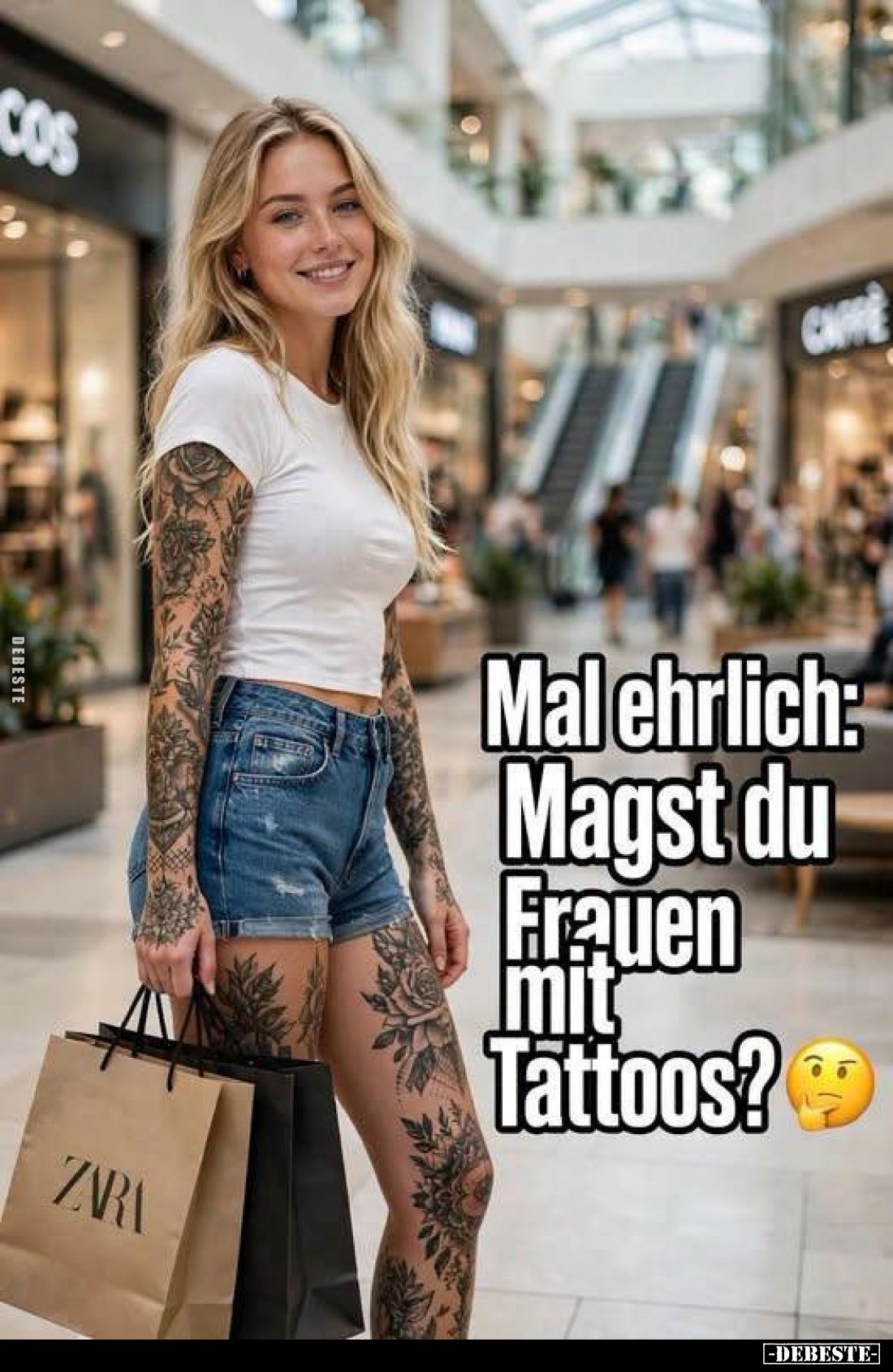 Mal ehrlich: Magst du Frauen mit Tattoos?