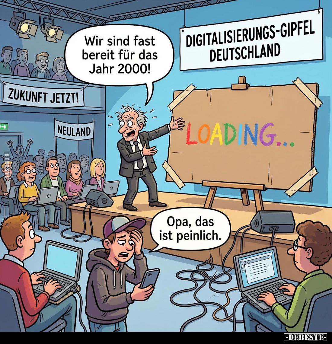 Wir sind fast bereit für das Jahr 2000!
Opa, das ist peinlich.