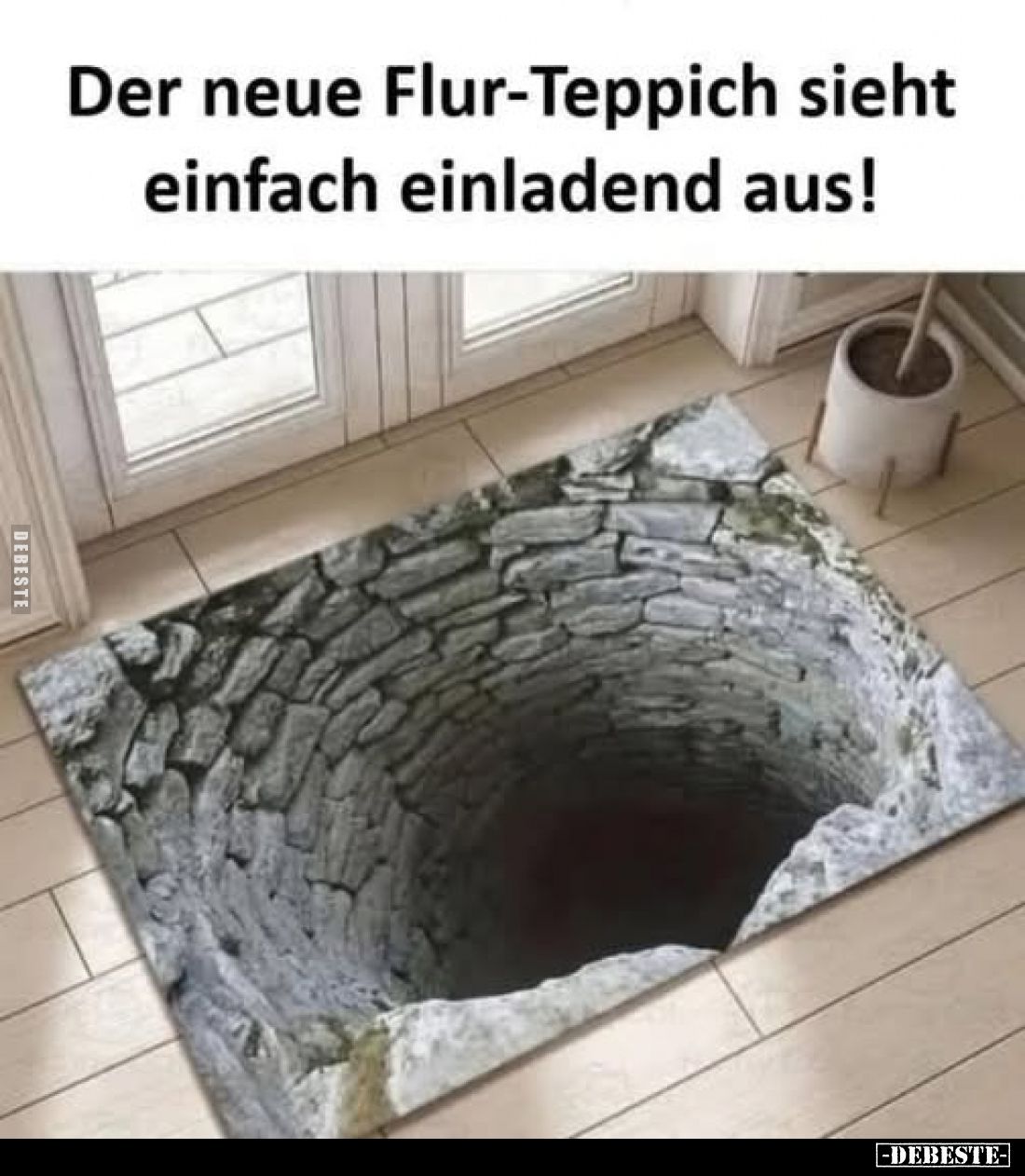 Der neue Flur-Teppich sieht einfach einladend aus!