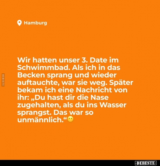 Wir hatten unser 3. Date im Schwimmbad.. - Lustige Bilder | DEBESTE.de