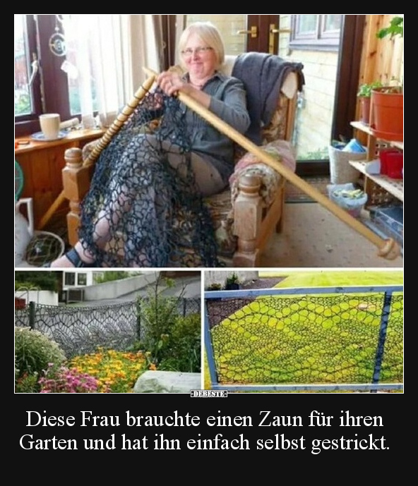 Diese Frau brauchte einen Zaun für ihren Garten und hat.. - Lustige Bilder | DEBESTE.de