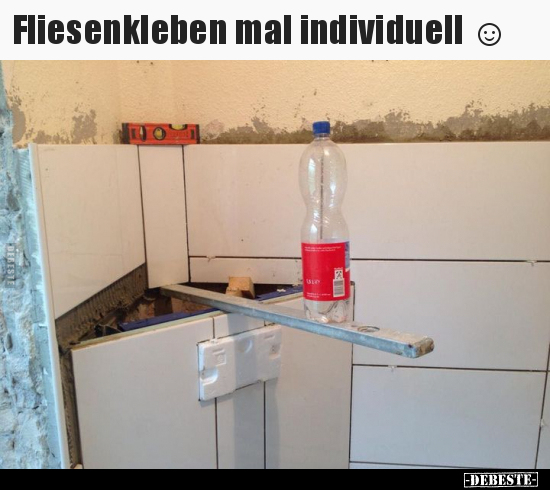 Fliesenkleben mal individuell.. - Lustige Bilder | DEBESTE.de