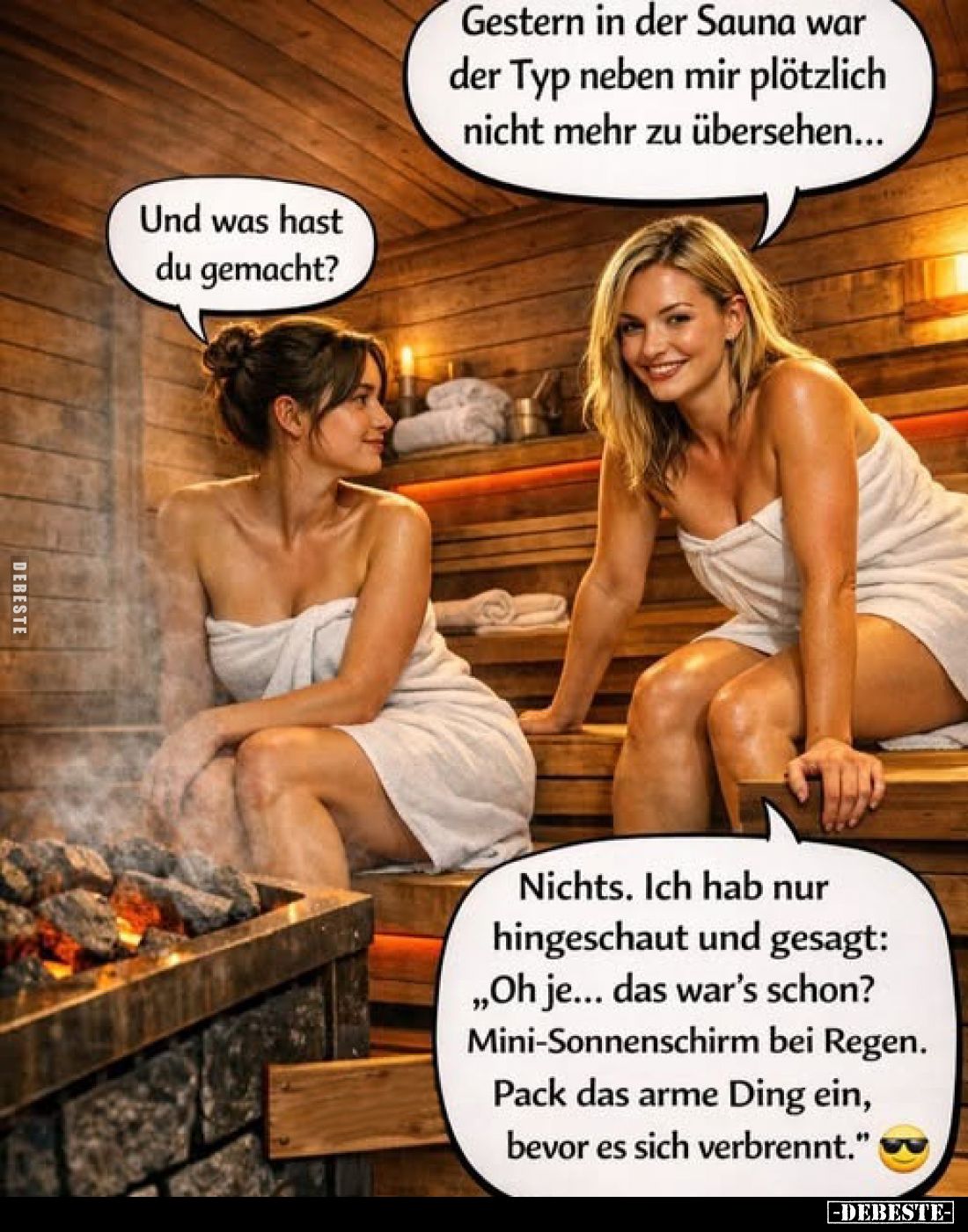 Gestern in der Sauna war der Typ neben mir plötzlich nicht mehr.. - Lustige Bilder | DEBESTE.de